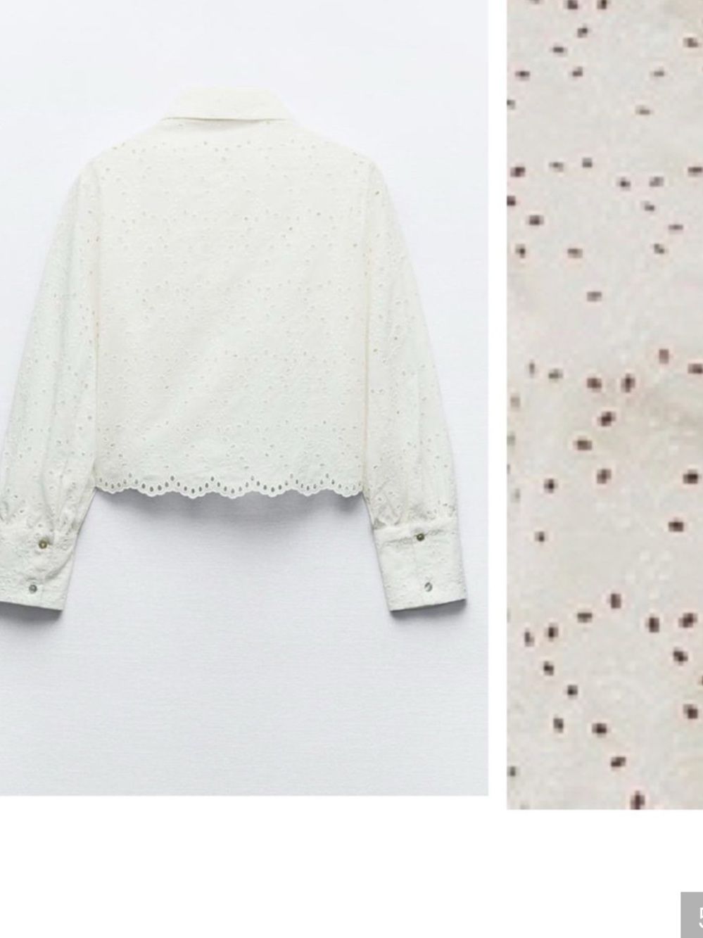 NWT ZARA EMBROIDERED EYELET CROP SHIRT - WHITE BUTTON DOW TOP SIZE M
Firm price - Picture 11 of 11